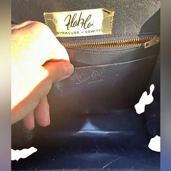 Vintage 60s Susan Gail lizard Kelly kiss lock top handle bag purse - Picture 11 of 11